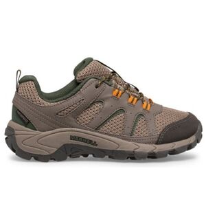 👟NWOT MERRELL Oakcreek Low Lace Waterproof. COLOR Brown Orange. Size 2 for Boys